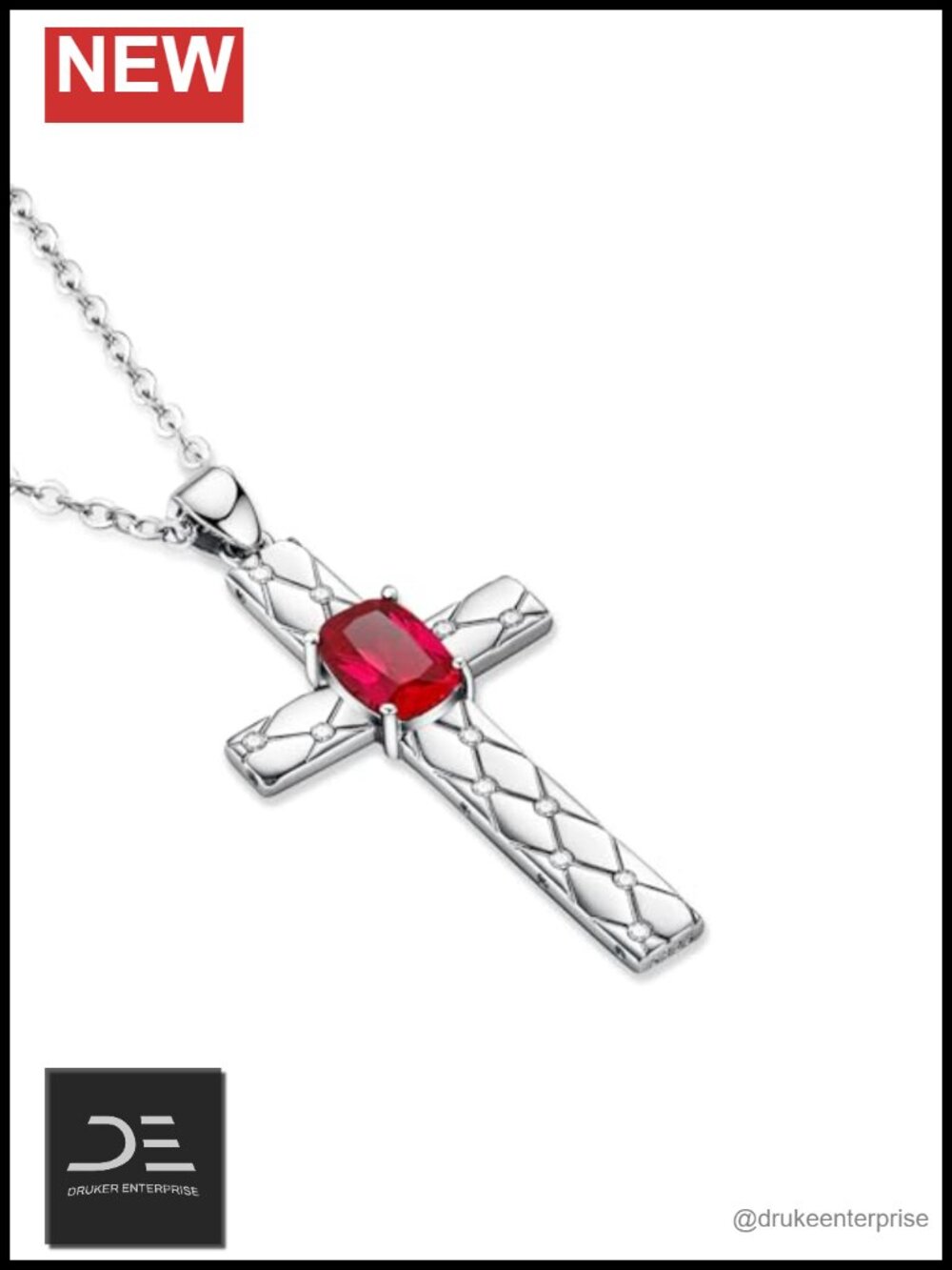 Sterling Silver Gold Cross Birthstone Necklace for Women Gift